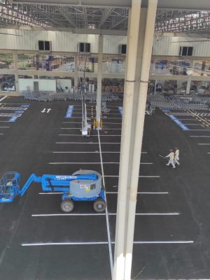 Pintura de faixa demarcação e sinalização