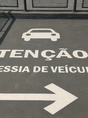 Pintura de faixa demarcação e sinalização