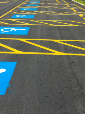 Pintura de faixa demarcação e sinalização